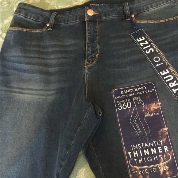 Crop. Bandolino Smooth Operator Crop Jeans - Picture 2 of 7